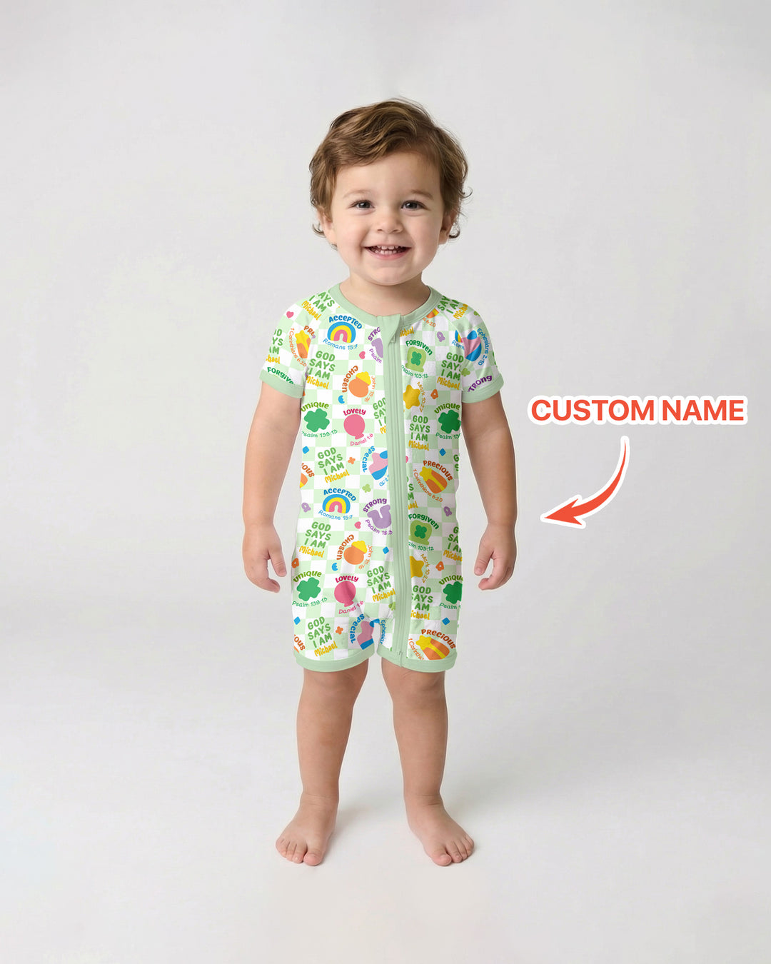 God Says I Am St. Patrick’s Day Custom Name Family Matching Shorty Zippy