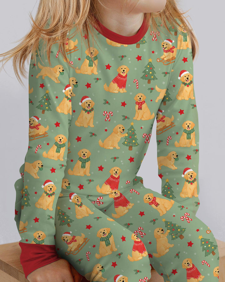 Holiday Dog Bamboo Two Piece Long Sleeve Pajama Set