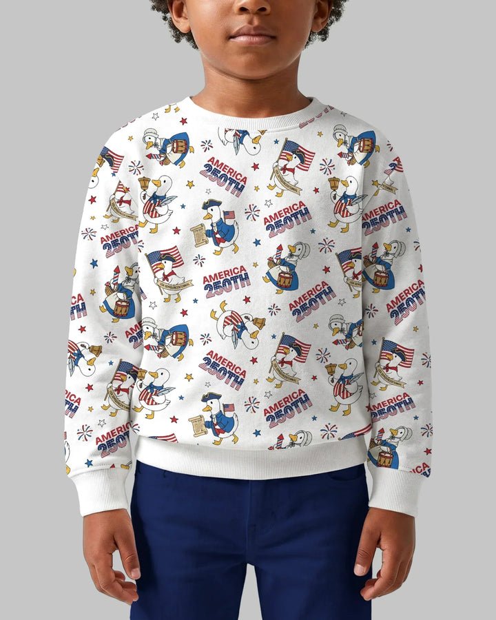 Patriotic Goose Celebrating 250 Years Crewneck Sweatshirt