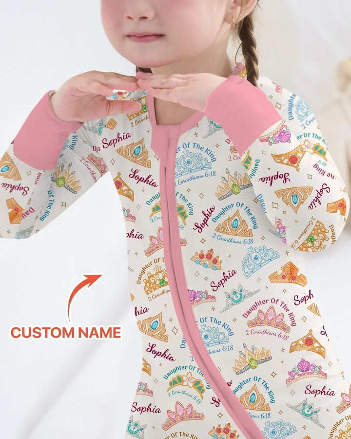 Hija del Rey Nombre Personalizado Bambú Convertible con Cremallera