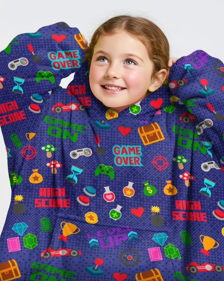 Gamer Mode On Family Matching Bamboo Blanket Hoodie