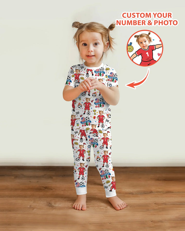 Conjunto de pijama de dos piezas de bambú de manga corta, plantilla personalizada