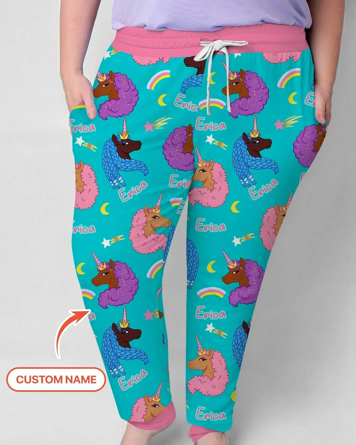 African Astro Unicorn Women Pajama Set