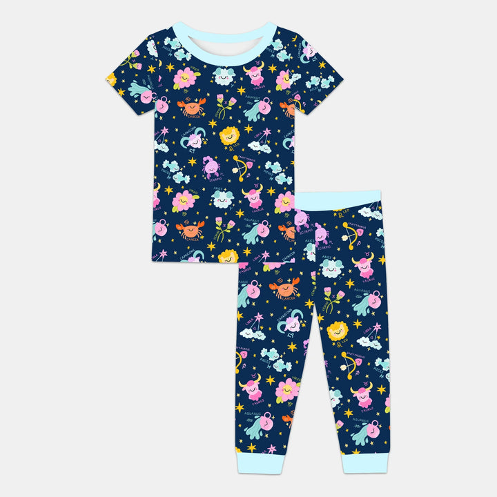 Zodiac Signs Two Piece Short Sleeve Pajama Set