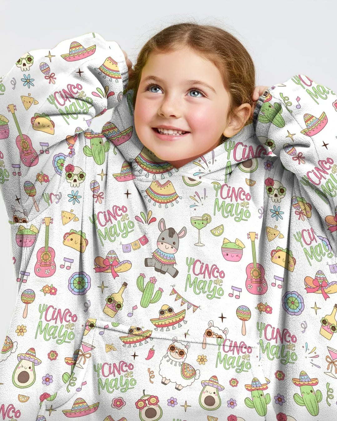 Cinco de Mayo Fiesta Wearable Bamboo Blanket Hoodie