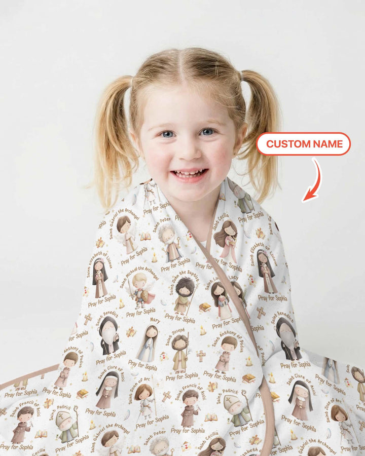 Pray For Me Custom Name Bamboo Blanket