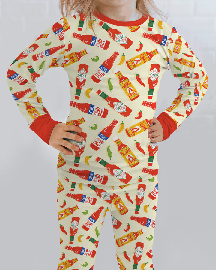 Spicy Sauce Bamboo Two Piece Long Sleeve Pajama Set