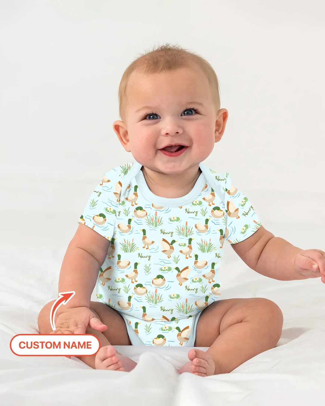 Personalized Mallard Duck Bamboo Bodysuit