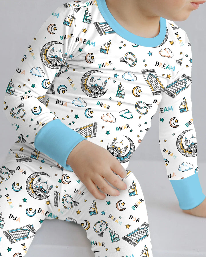 Dua, Dhikr, Dream Matching Family Two Piece Long Sleeve Pajama Set