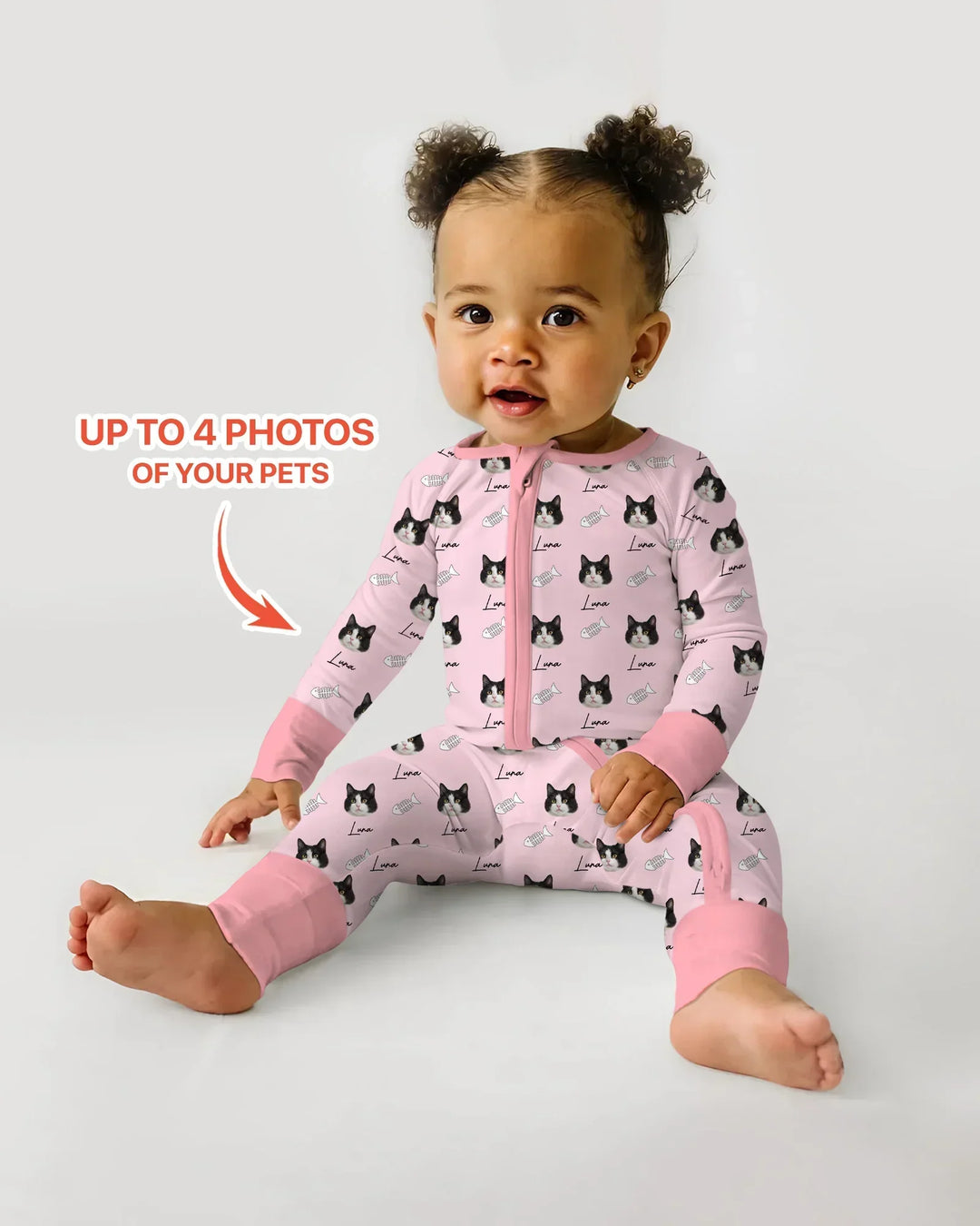 Gerippte Babykleidung mit individuellem Foto - Weich &amp; Skizzenhaft