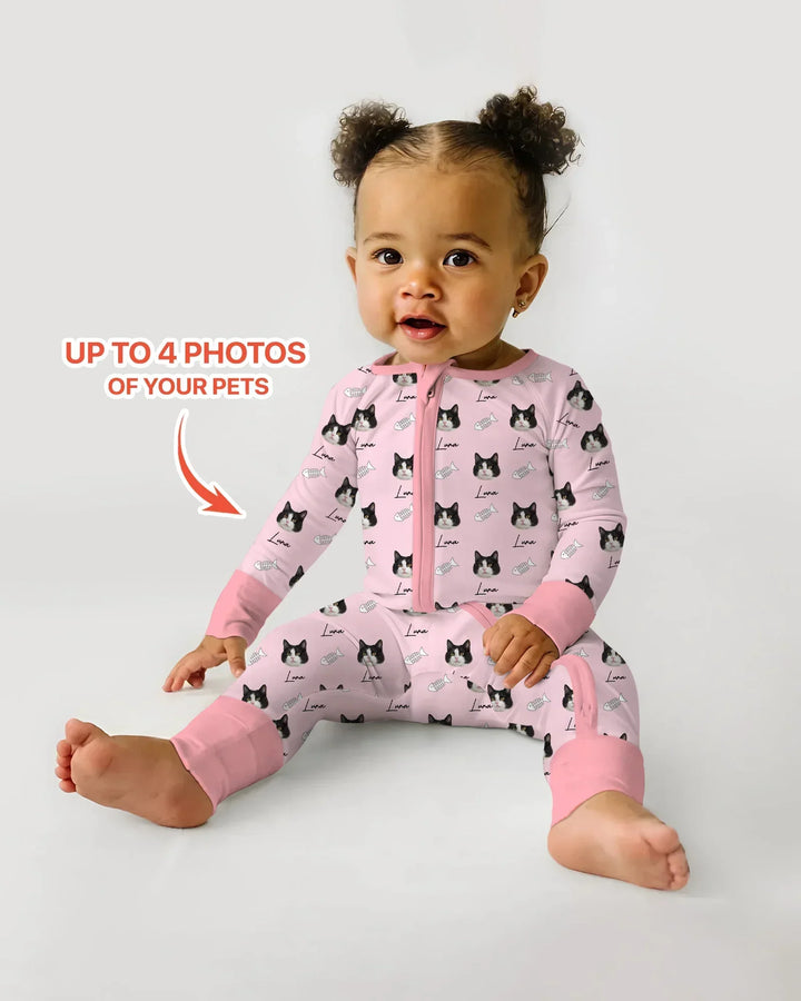 Gerippte Babykleidung mit individuellem Foto - Weich &amp; Skizzenhaft