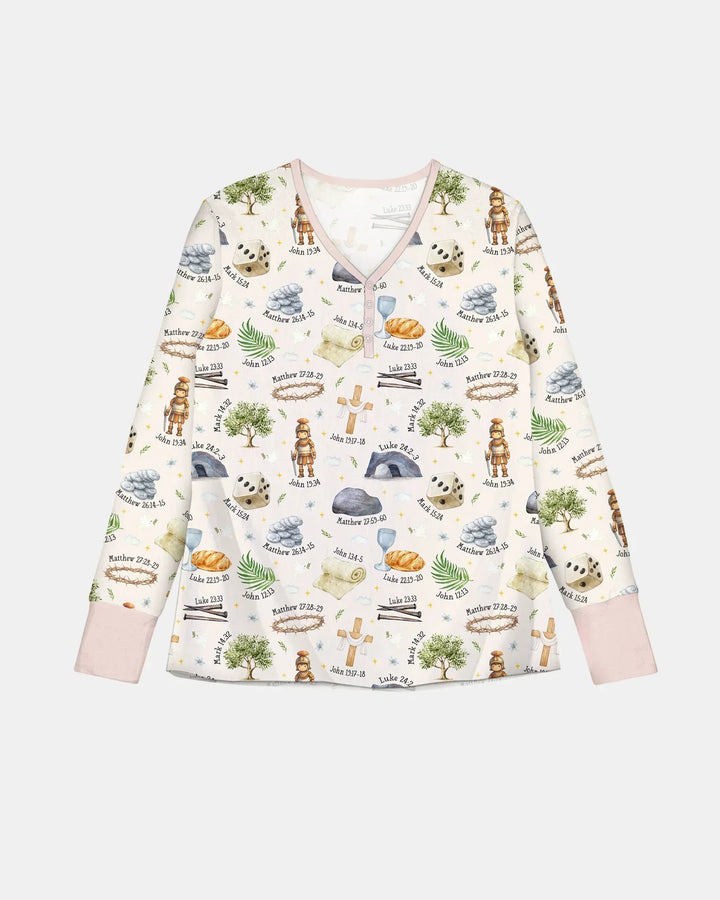 He Is Risen Family Matching Women Pajama Set