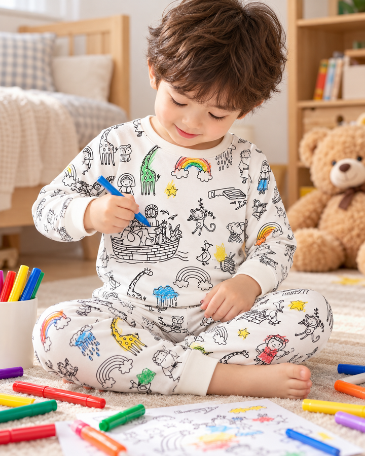 Noah Colorable Bamboo Two Piece Long Sleeve Pajama Set