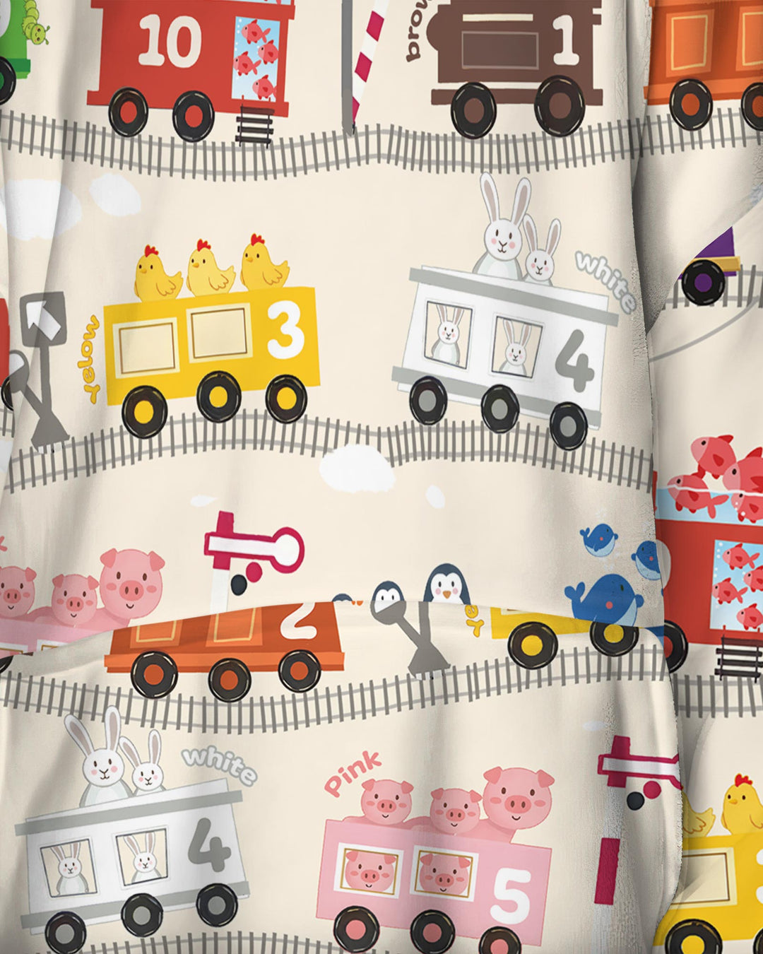 Color Train Bamboo Blanket Hoodie