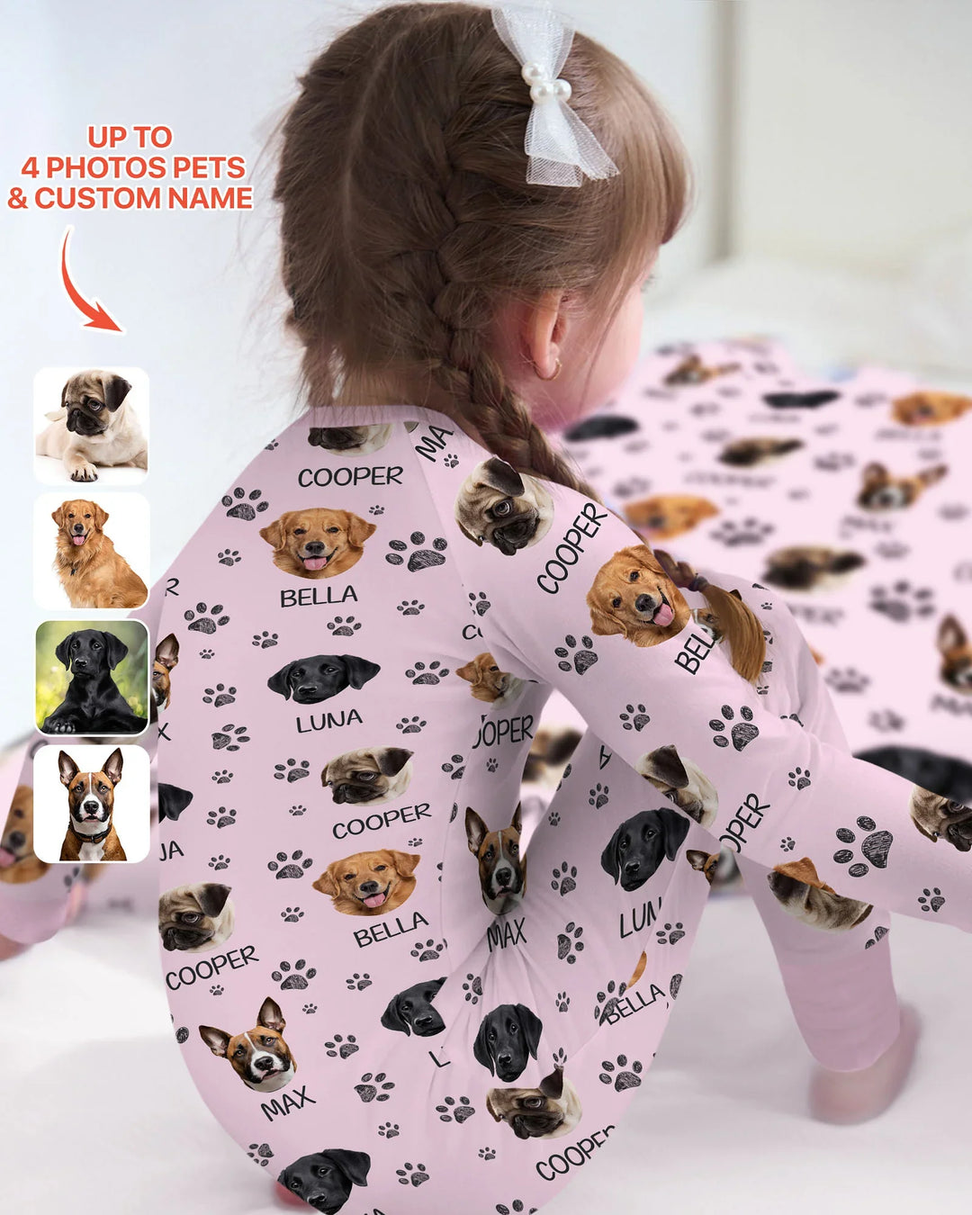 Custom Dog Photo With Paw Bamboo Convertible Zippy