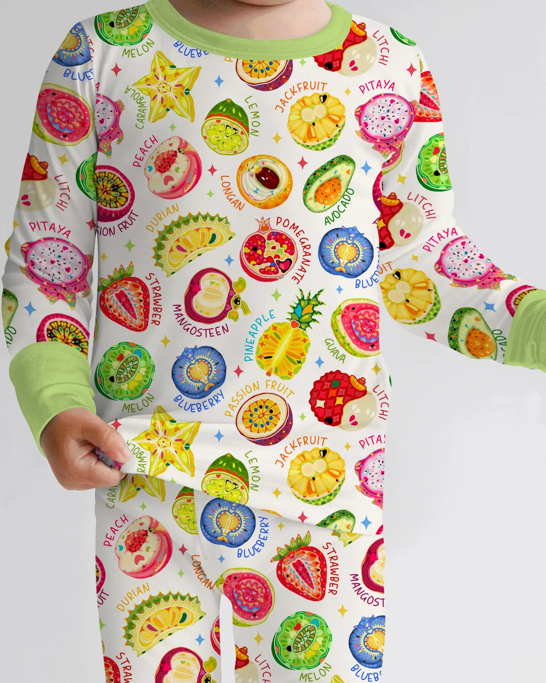 Conjunto de pijama de dos piezas de manga larga de bambú Juicy World