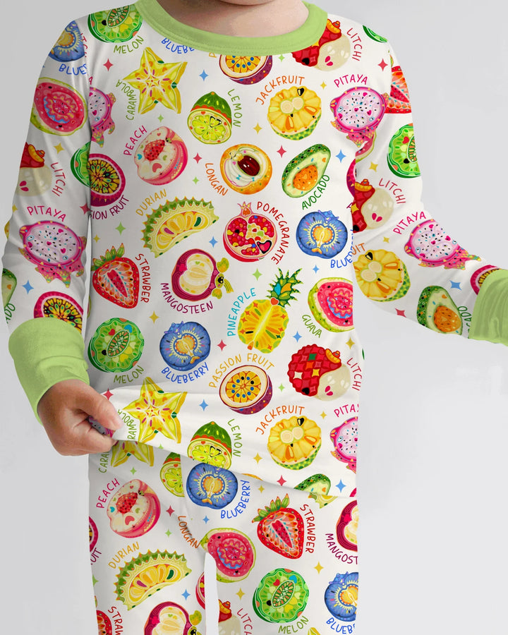 Conjunto de pijama de dos piezas de manga larga de bambú Juicy World
