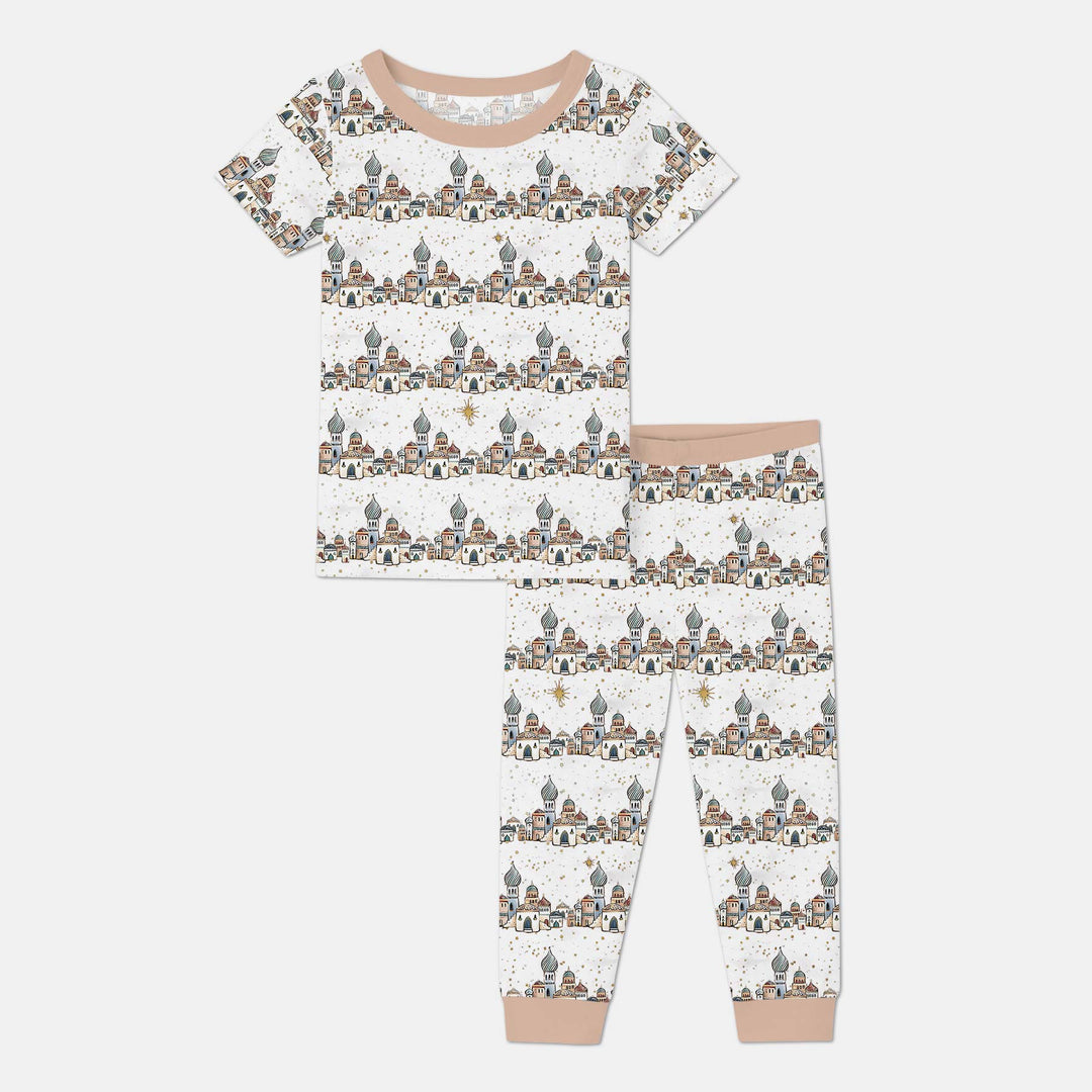 O Little Town of Bethlehem Two Piece Short Sleeve Pajama Set