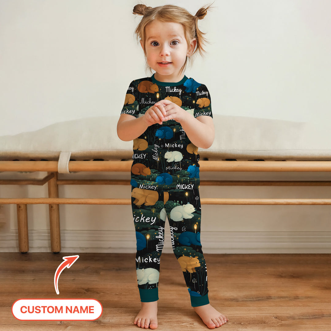 Zweiteiliges, kurzärmliges Pyjama-Set mit Marienkäfern