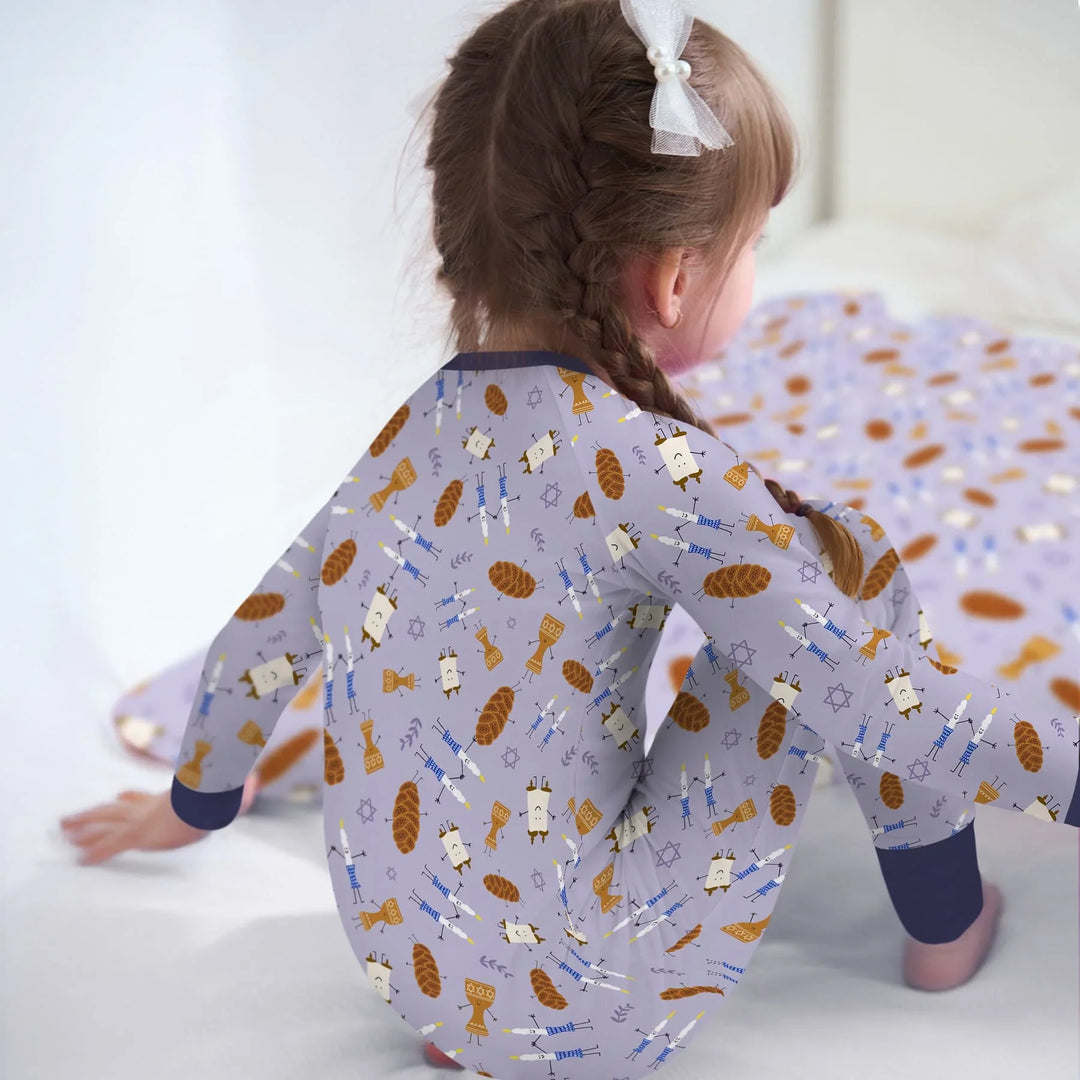 Shabbat Shalom Family Matching Convertible Zippy