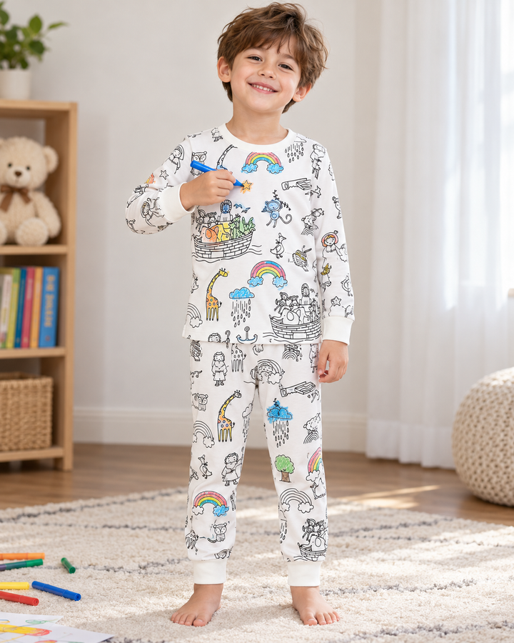 Noah Colorable Bamboo Two Piece Long Sleeve Pajama Set