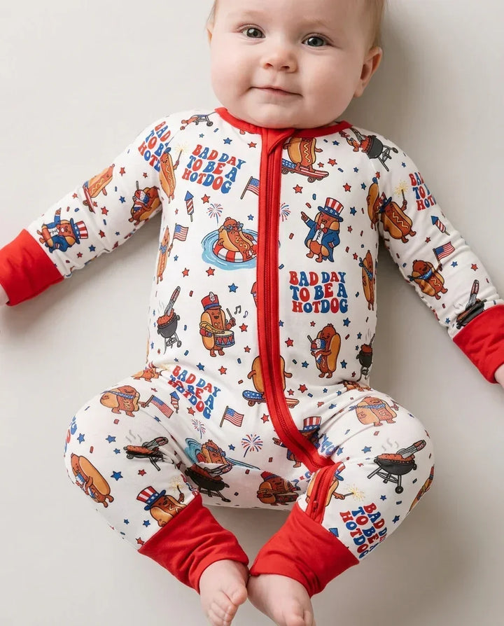 Hot Dog Patriotic Bamboo Convertible Zippy