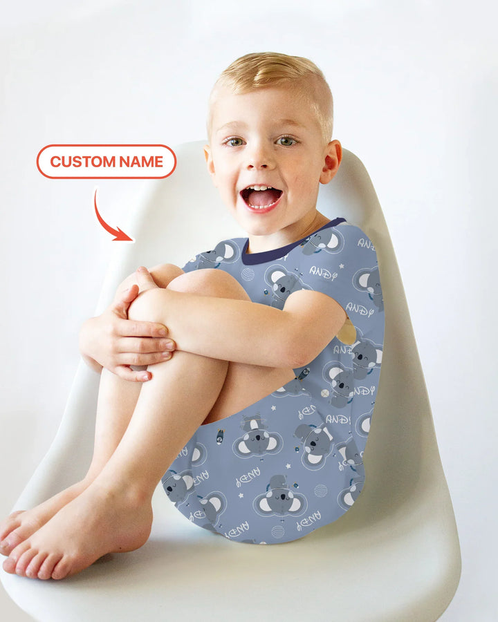 Custom Name Cosmic Koala Two Piece Short Sleeve Shorts Pajama Set