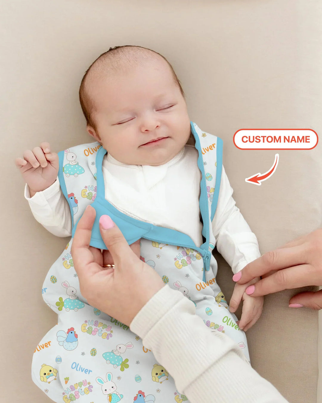 Custom name Happy Easter Sleep Bag