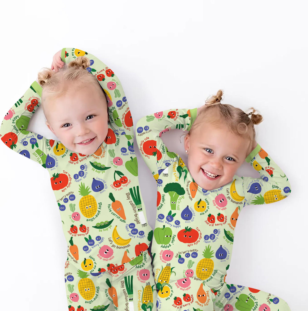 Little Veggie Garden Two Piece Long Sleeve Pajama Set