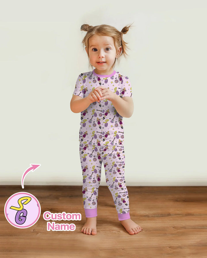 Zweiteiliges, kurzärmliges Pyjama-Set mit Marienkäfern