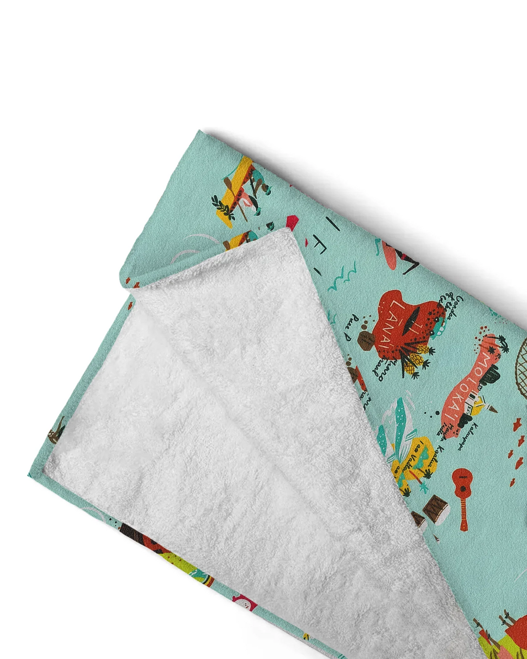 Taste & Travel Story Map Bamboo Beach Towel