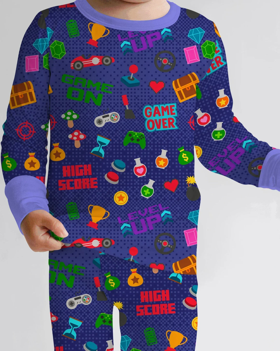 Gamer Mode On Family Matching Bamboo Two Piece Long Sleeve Pajama Set