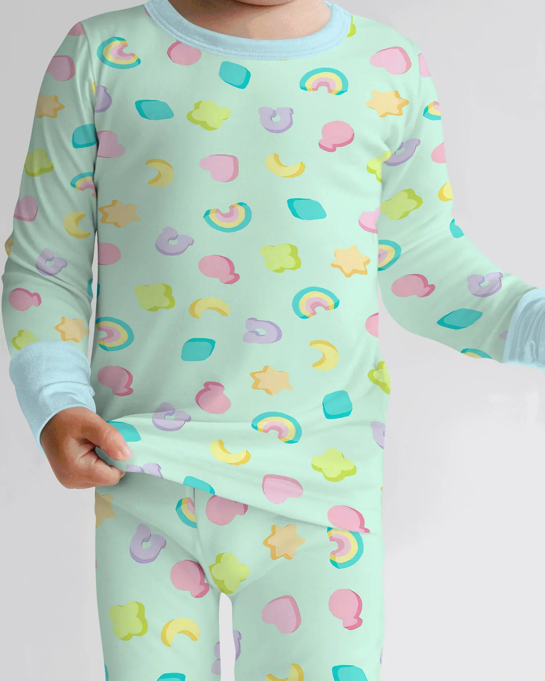 Zweiteiliges Langarm-Pyjama-Set mit Sommerfrüchten
