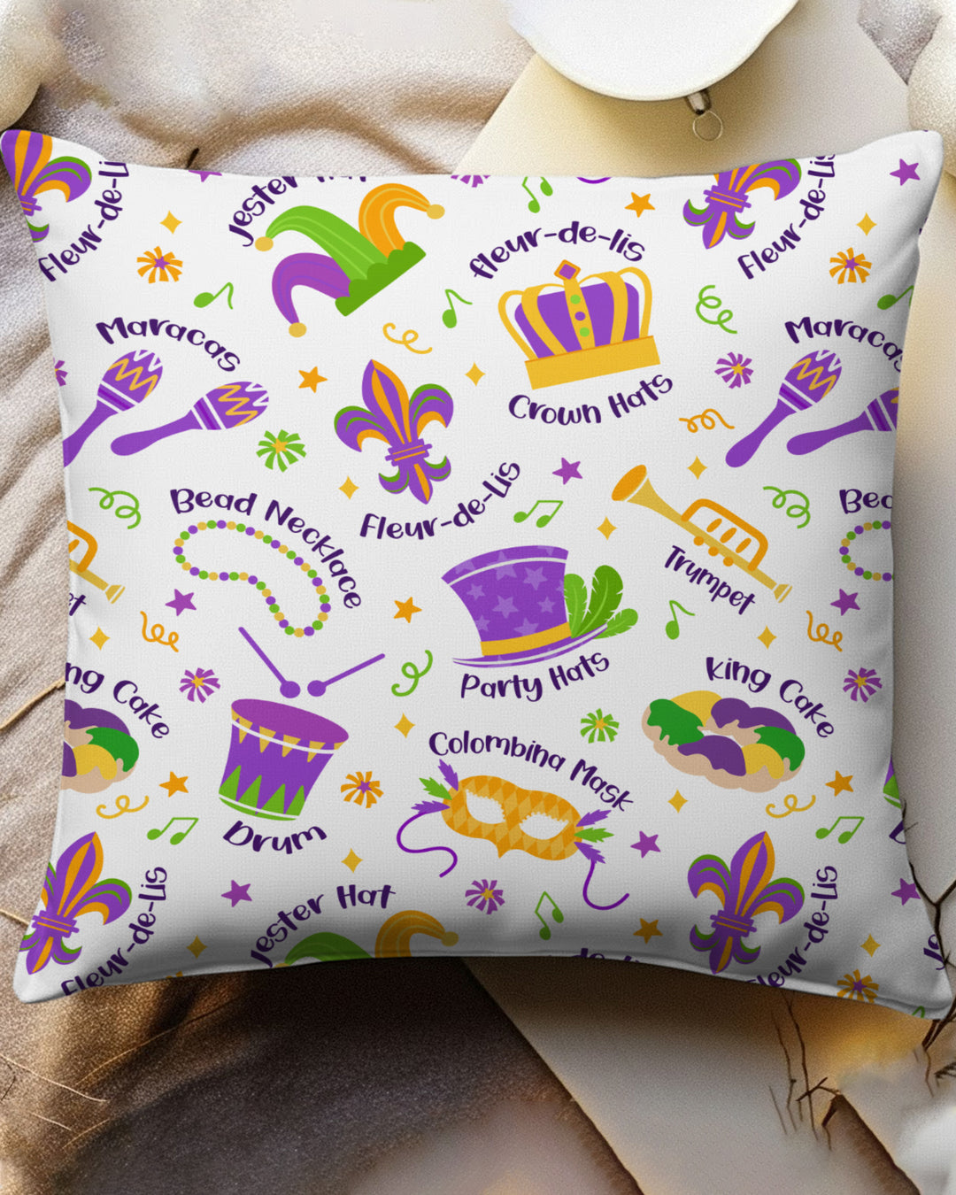 Mardi Gras Family Matching Pillow Case