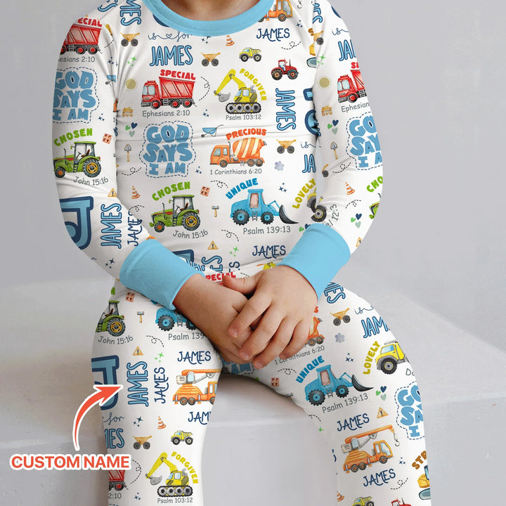 Zweiteiliges Langarm-Pyjama-Set mit Sommerfrüchten