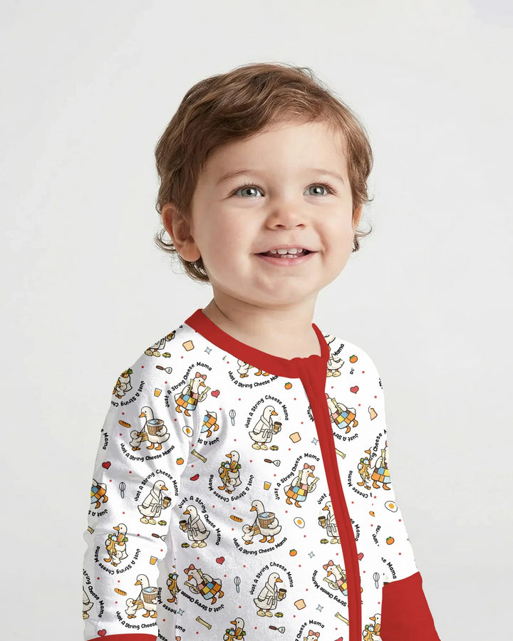 Una mamá de quesos de hebra en la era Mommy & Me - Traje zippy convertible de bambú