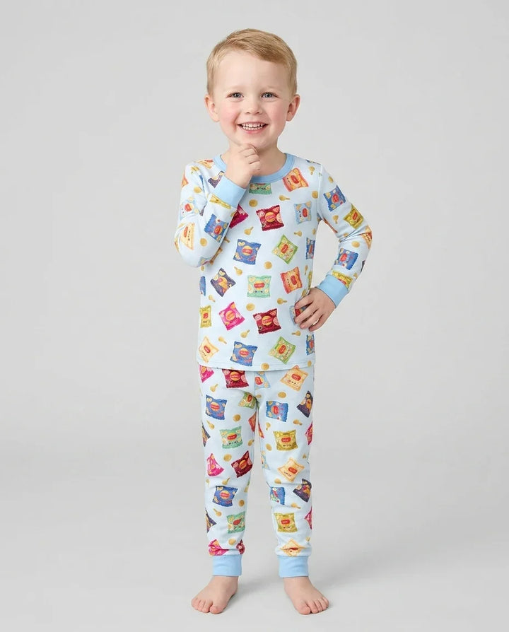 Potato Chips Bamboo Two Piece Long Sleeve Pajama Set