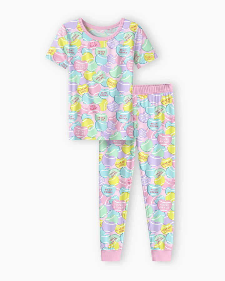 Conjunto de pijama de dos piezas de manga corta de bambú