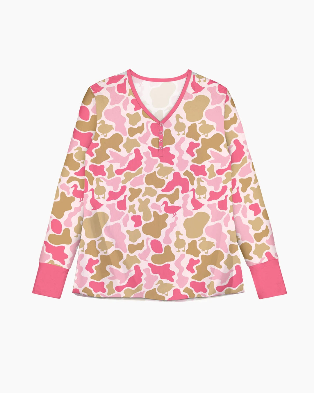 Mallard Duck Hunting Camouflage Bamboo Women Pajama Set