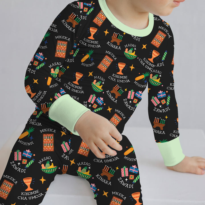 Kwanzaa Spirit Two Piece Long Sleeve Pajama Set