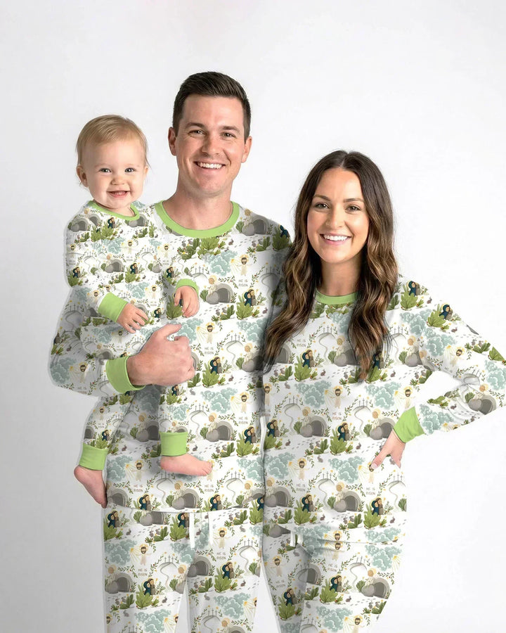 Matthew 28:1–8 He Is Risen Bamboo Men's Pajama Set