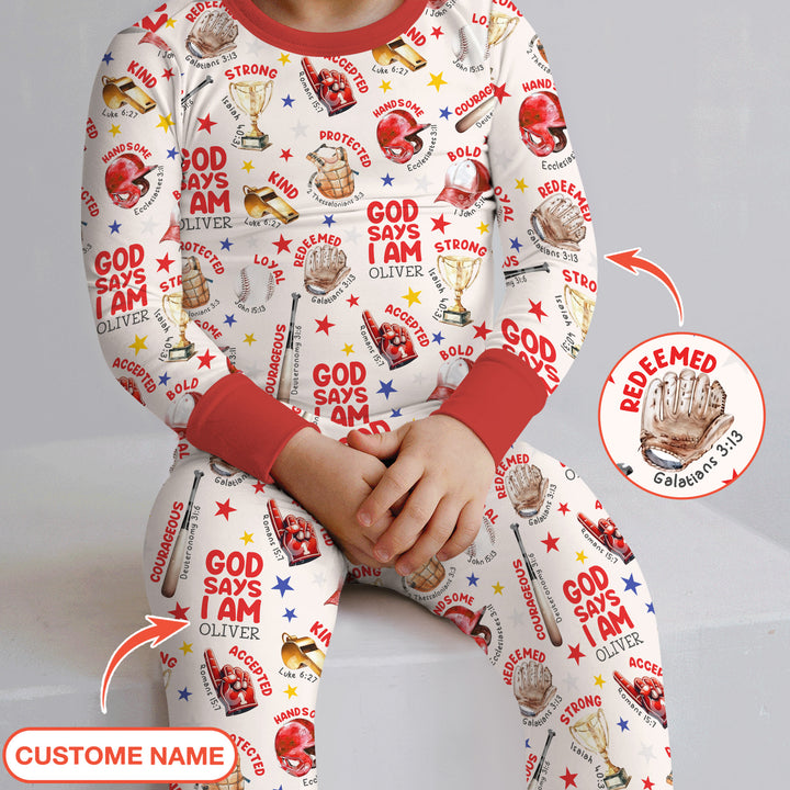 Zweiteiliges Langarm-Pyjama-Set mit Sommerfrüchten