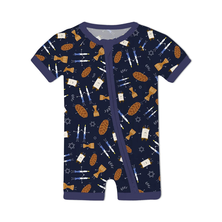 Shabbat Shalom Family Matching Shorty Zippy