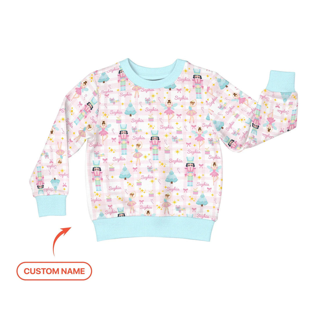 Nutcracker And Ballerinas Custom Name Crewneck Sweatshirt