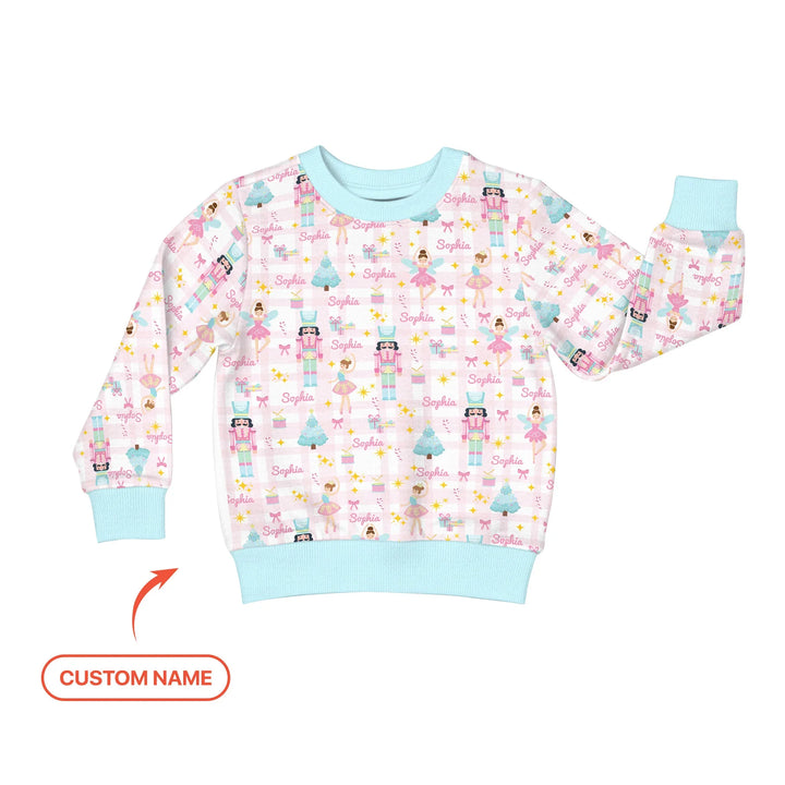 Nutcracker And Ballerinas Custom Name Crewneck Sweatshirt