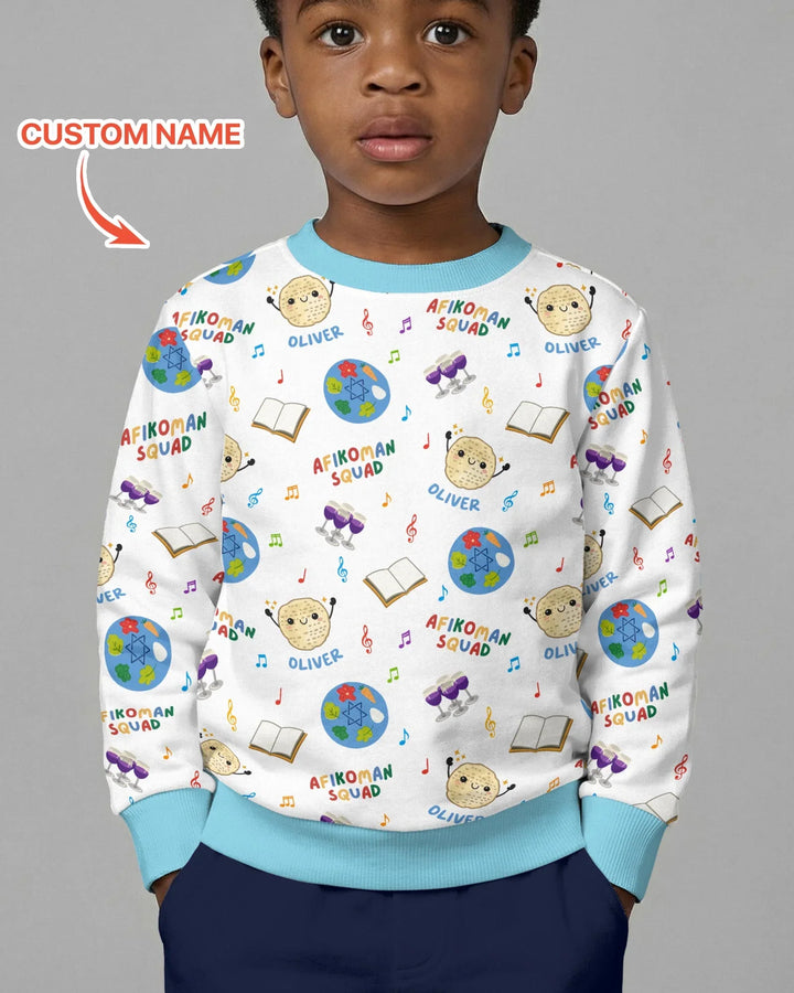Custom Name Passover Afikoman Squad Crewneck Sweatshirt