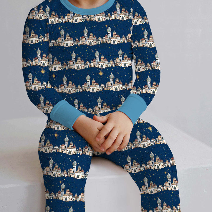O Little Town of Bethlehem Two Piece Long Sleeve Pajama Set