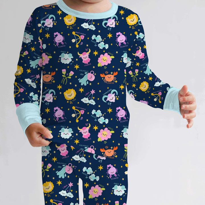 Zodiac Signs Two Piece Long Sleeve Pajama Set