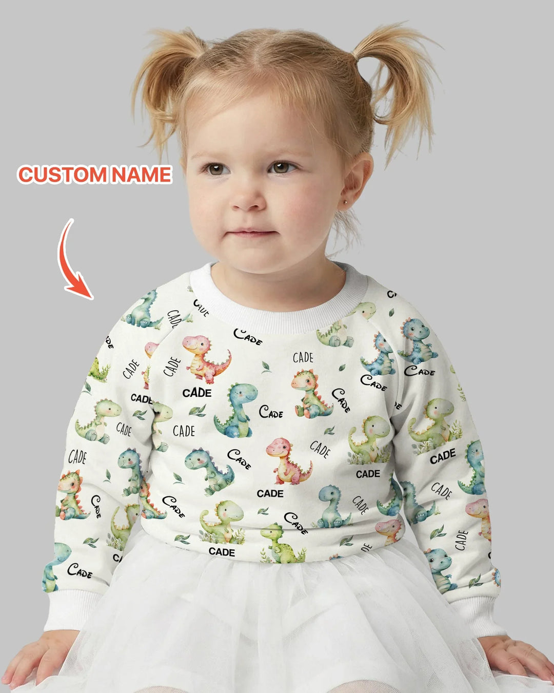 Dinosaur Custom Name Crewneck Sweatshirt