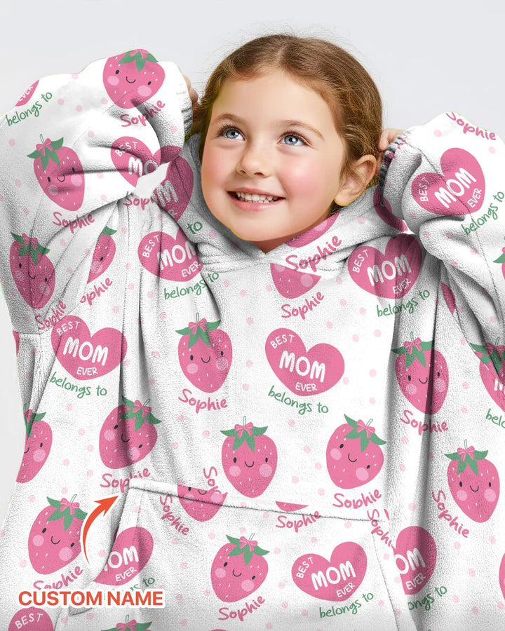 Benutzerdefinierter Name „Beste Mama aller Zeiten“ gehört zu Bambus-Deckenhoodie